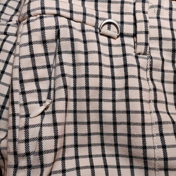 ANTHROPOLOGIE Mid-Rise Plaid Straight Leg Trousers 0 - Picture 4 of 9